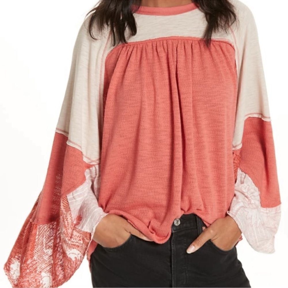 Free People Friday Fever Coral Dolman Top. Size XSmall.